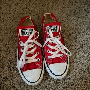 Converse Red and White Sneakers